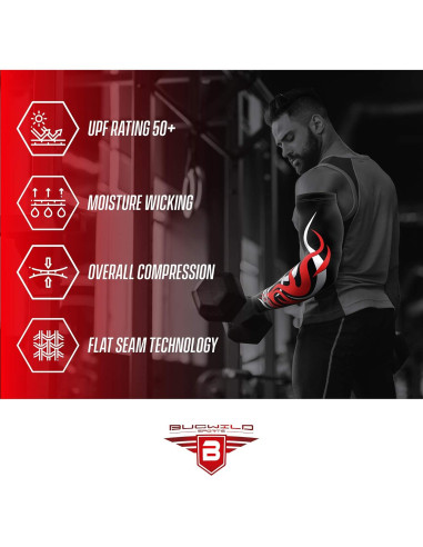 Manga de Compresión Bucwild Sports para Brazo - Juvenil Mediano