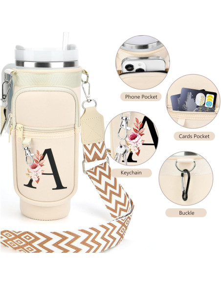 Soporte Personalizado LOKASS para Botellas Stanley 40 oz con Correa