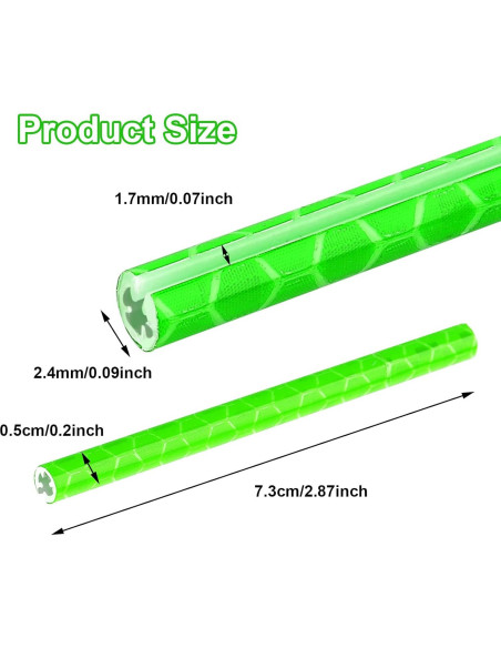 36 Cubiertas Reflectantes para Radios de Bicicleta Abeillo Verde