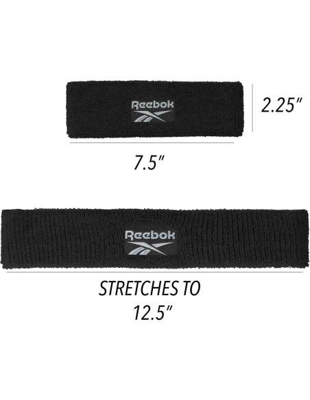 Banda de Sudor Reebok 5.08cm Stay Dry para Gimnasio Unisex