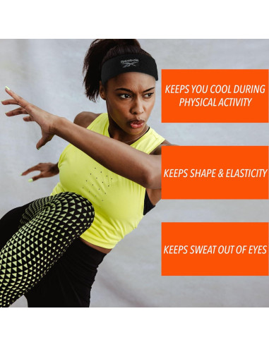 Banda de Sudor Reebok 5.08cm Stay Dry para Gimnasio Unisex