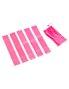 Bandas de Resistencia Peak Performance 5 pcs Rosa con Videos