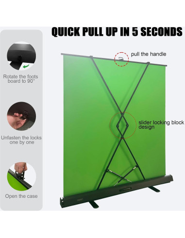 Pantalla Verde Plegable Chroma Key LIHONG 152x199 cm