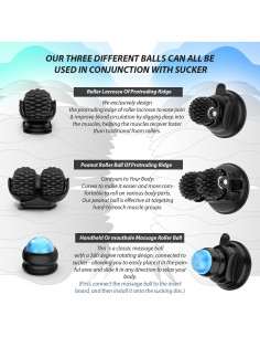 Rodillo de Masaje 3 en 1 Yachins Montable en Pared 12 cm 2