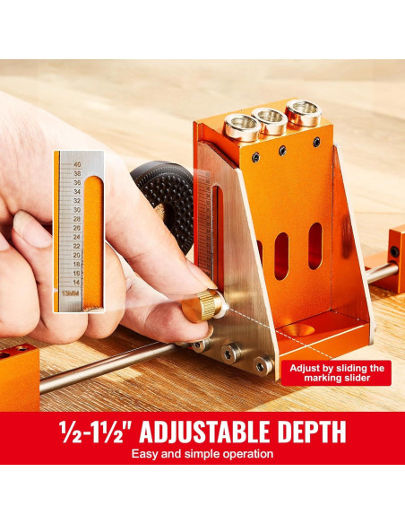 Kit de Plantilla de Agujeros Happybuy XRS040, 34 Pcs, Aluminio