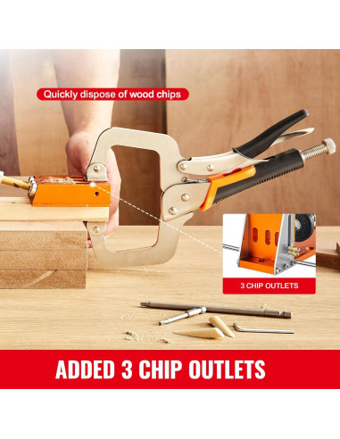 Kit de Plantilla de Agujeros Happybuy XRS040, 34 Pcs, Aluminio