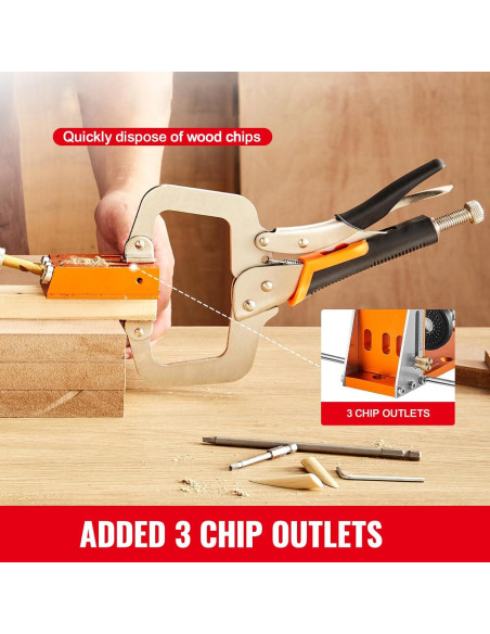 Kit de Plantilla de Agujeros Happybuy XRS040, 34 Pcs, Aluminio