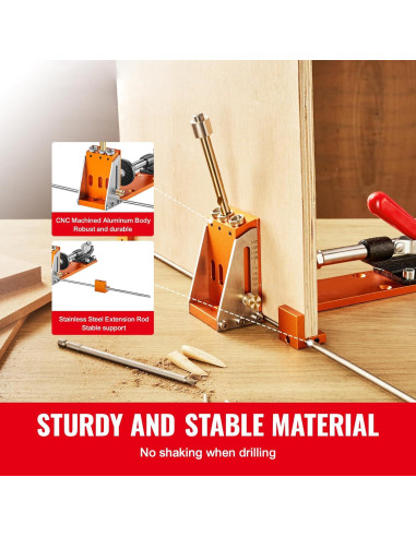 Kit de Plantilla de Agujeros Happybuy XRS040, 34 Pcs, Aluminio