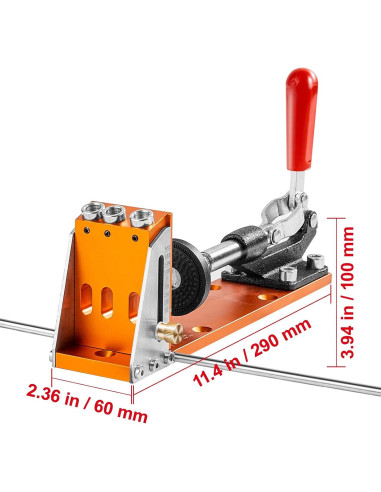 Kit de Plantilla de Agujeros Happybuy XRS040, 34 Pcs, Aluminio