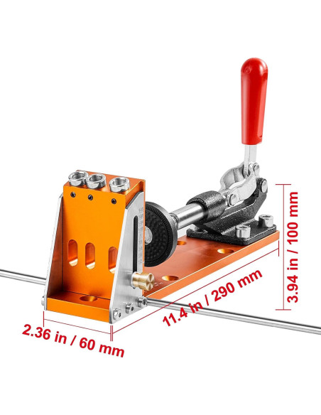 Kit de Plantilla de Agujeros Happybuy XRS040, 34 Pcs, Aluminio