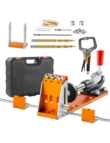 Kit de Plantilla de Agujeros Happybuy XRS040, 34 Pcs, Aluminio