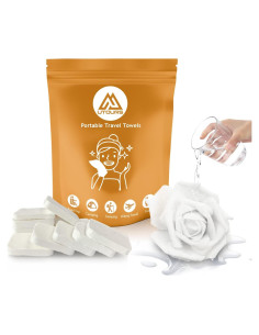 10 Toallas Comprimidas UTOURS Reutilizables para Camping 24x30cm