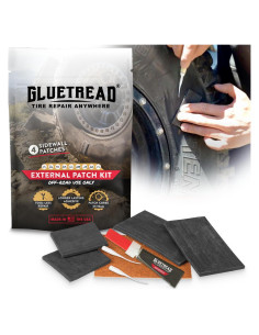 Kit de Parcheo Externo GlueTread para Neumáticos ATV - Repara 4 Neumáticos