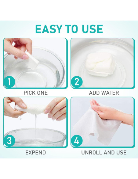 10 Toallas Comprimidas UTOURS Reutilizables para Camping 24x30cm