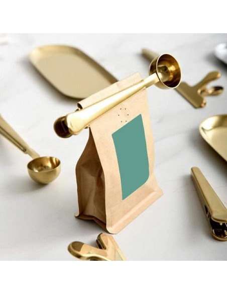 Cucharada de Café con Clip TopHomer - Acero Inoxidable 2 Pcs