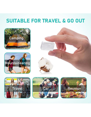 10 Toallas Comprimidas UTOURS Reutilizables para Camping 24x30cm