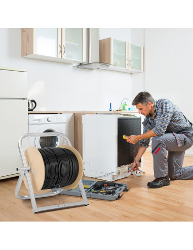 Soporte de Carrete de Cable Industrial Feimire 33x41cm Alta Resistencia