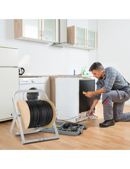 Soporte de Carrete de Cable Industrial Feimire 33x41cm Alta Resistencia