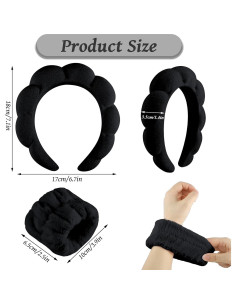 Diadema Spa WSICSE con Muñequera para Cuidado Facial 2