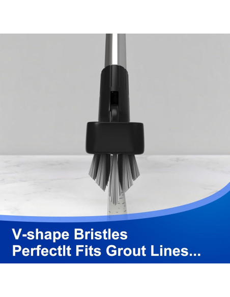 BITOPE Cepillo de Juntas Giratorio 142 cm con Mango Telescópico