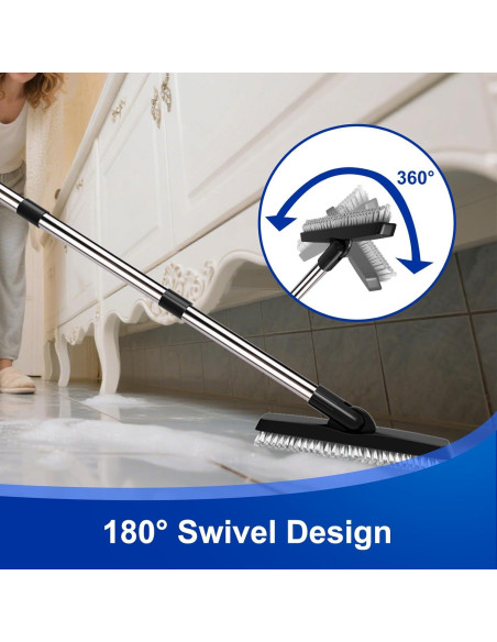 BITOPE Cepillo de Juntas Giratorio 142 cm con Mango Telescópico