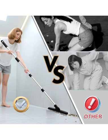 BITOPE Cepillo de Juntas Giratorio 142 cm con Mango Telescópico