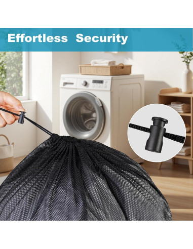 Paquete de 3 Bolsas de Lavandería de Malla Grande EyvirQic 61x91 cm