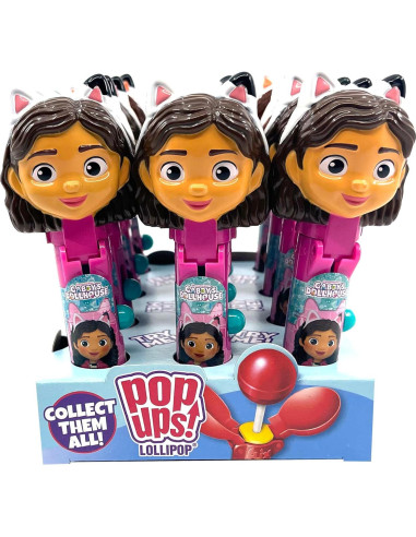 Set de 12 Soportes de Lollipop Gabby's Dollhouse - Caramelos