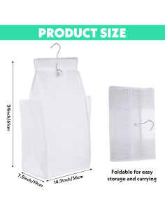 Cesta de Ropa Colgante Plegable Ubamdom 61x36 cm - 2 Pcs 2