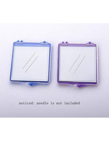 2 Piezas Caja de Almacenamiento de Agujas Magnéticas Luzen 8.2x6.9cm
