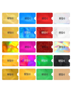 20 Fundas Bloqueadoras RFID WJIAAA para Tarjetas de Crédito