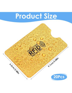 20 Fundas Bloqueadoras RFID WJIAAA para Tarjetas de Crédito 2