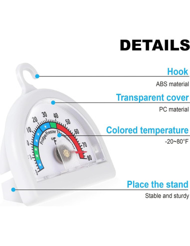 Termómetro Analógico de Refrigerador KT THERMO - Paquete de 6