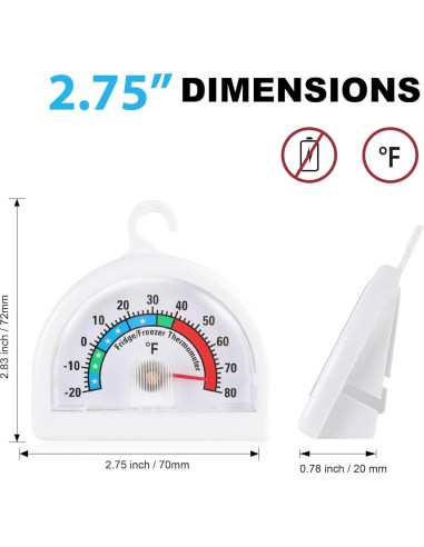 Termómetro Analógico de Refrigerador KT THERMO - Paquete de 6