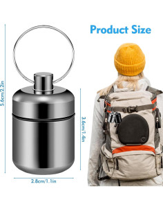 Estuche Organizador de Pastillas Metal Weiun 2PCS Negro y Gris 2