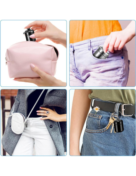 Estuche Organizador de Pastillas Metal Weiun 2PCS Negro y Gris