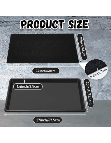 Bandeja de Drenaje de Aceite Uiifan 67.5x51.5 cm con Almohadilla