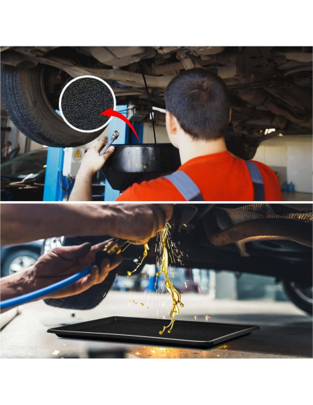 Bandeja de Drenaje de Aceite Uiifan 67.5x51.5 cm con Almohadilla