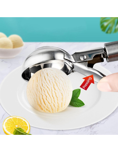 Cuchara de helado de acero inoxidable Tamnjvrr 19 cm