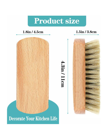 2 Cepillos de Madera para Lavar Verduras QuZCarious 10.9cm