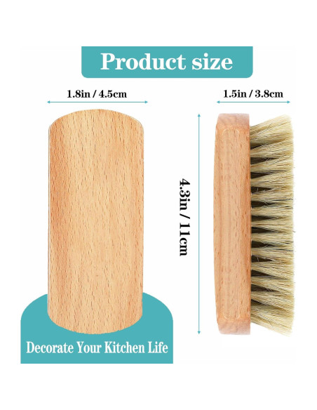 2 Cepillos de Madera para Lavar Verduras QuZCarious 10.9cm