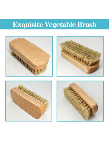 2 Cepillos de Madera para Lavar Verduras QuZCarious 10.9cm