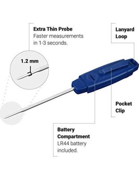 Termómetro Digital Impermeable San Jamar THDGWP - Rango -40C a 232C