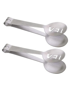 Exprimidor de Bolsitas de Té AISIBO 4PCS Acero Inoxidable Plateado