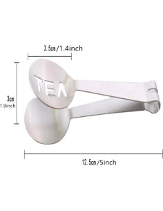Exprimidor de Bolsitas de Té AISIBO 4PCS Acero Inoxidable Plateado 2