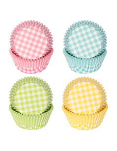 Forros de Cupcake Estándar SKIDEC 100 Piezas Cuadros de Búfalo