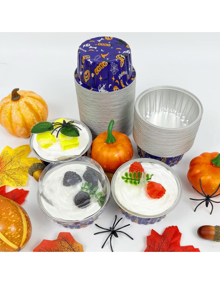 100 Vasos de Aluminio Desechables Augoog 125ml Halloween