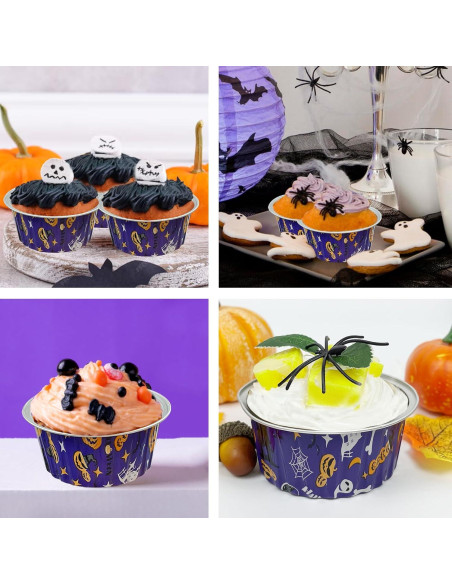 100 Vasos de Aluminio Desechables Augoog 125ml Halloween