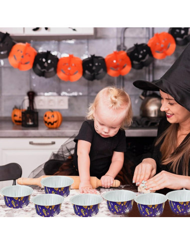 100 Vasos de Aluminio Desechables Augoog 125ml Halloween