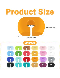 Marcadores de Copas de Vino 24PCS Silicona Coloridos Loghohu 2